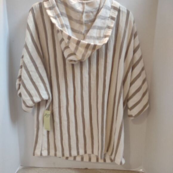 Women's Tunic Retro Boho Festival 3/4 sleeve Poncho look Size Large NWT. W1 - Picture 2 of 7